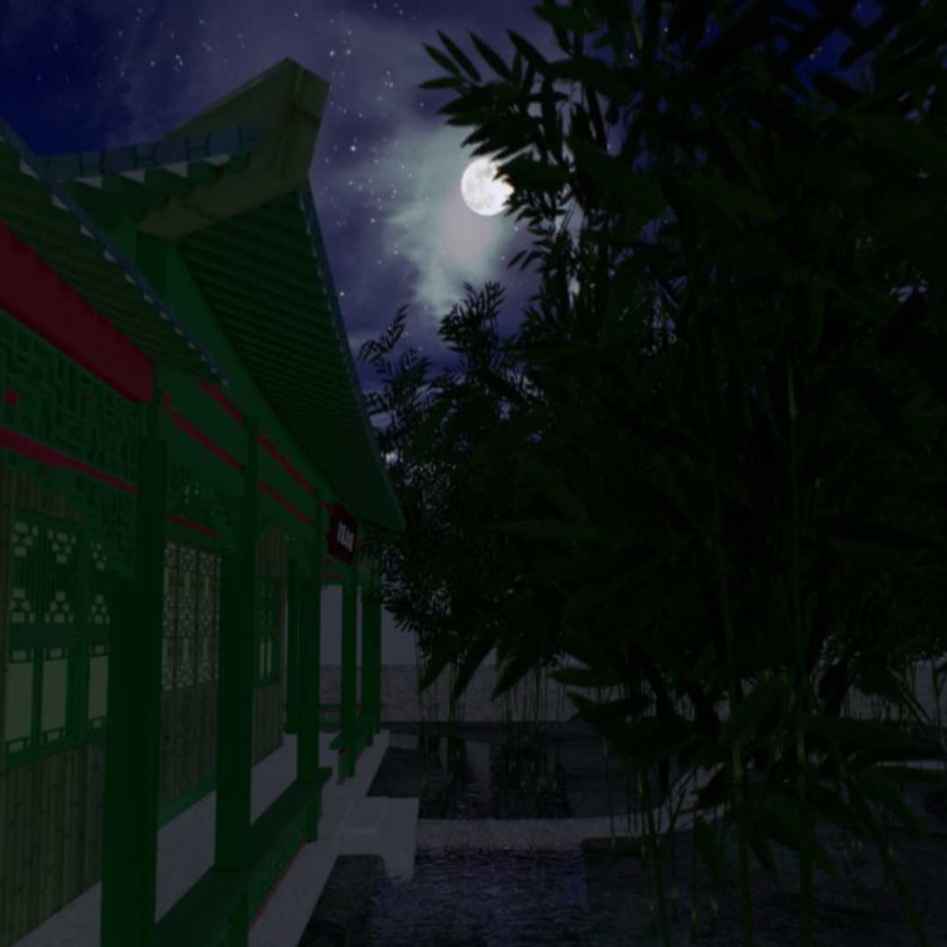 《红楼梦》潇湘馆模型渲染