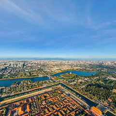 北京紫禁城290米高空全景，美爆了