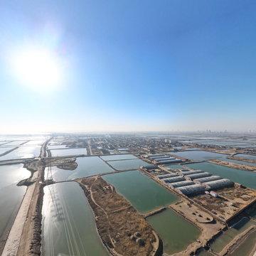 黄骅85MW渔光互补项目现场勘察