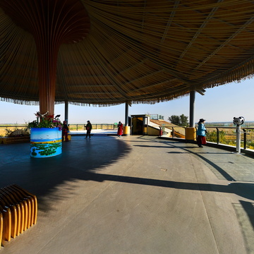 银川沙湖鸟岛观景台&mdash;&mdash;观看沙湖景区全貌