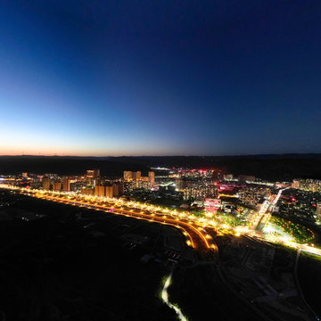通渭县城夜景