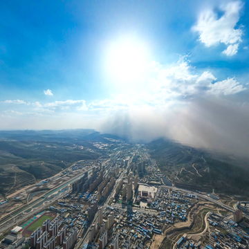 沙尘暴来袭瞬间