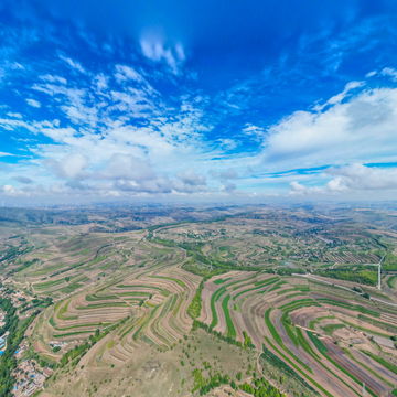通渭县马营镇华川村全景