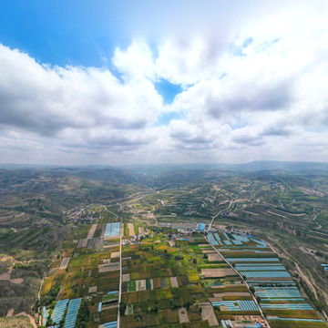 通渭县义岗川镇全景