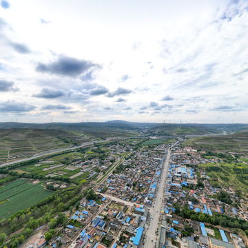 通渭县马营镇镇区全景图