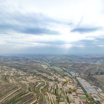 通渭县陇阳镇区全景图