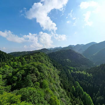 恩施咸丰坪坝营四洞峡航拍全景