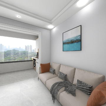 89平小户型客厅全景