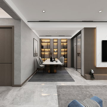 乐港花园118平方米户型精装房效果展示