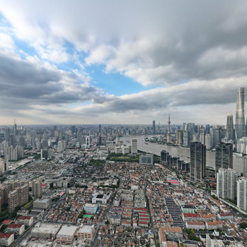 上海黄浦区乔家路地块航拍图