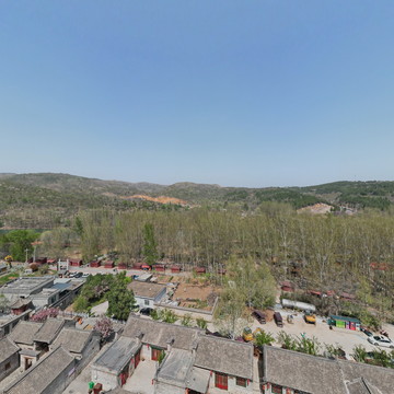 航拍淇河谷桑园小镇