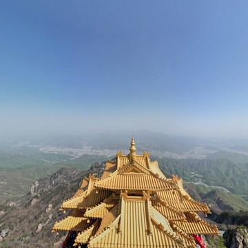 人间仙境河南老君山金顶道观群全景