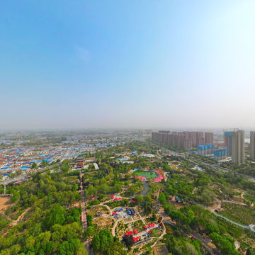 航拍菏泽曹州牡丹园