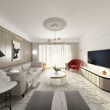 现代北欧客餐厅9000*4500