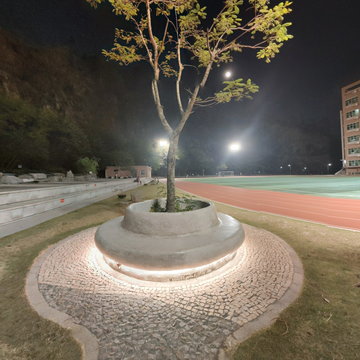 晚上校园运动场