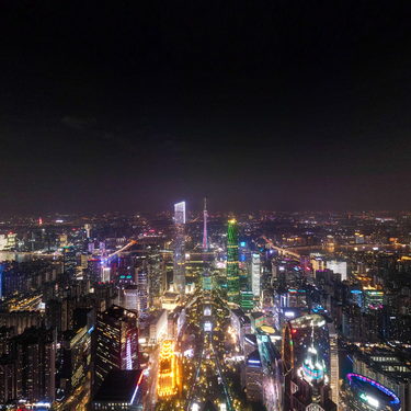广州市天河CBD夜景