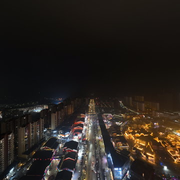 万载县夜景全景图