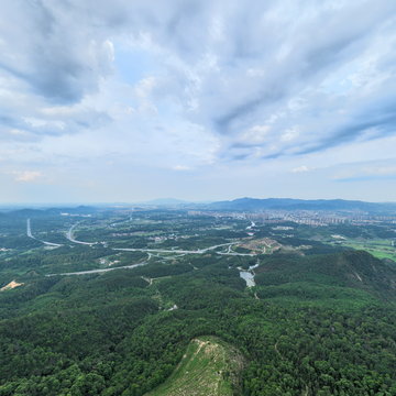 万载大岭上全景图