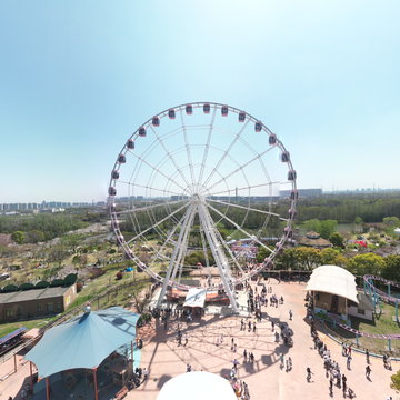 周日的顾村公园游乐场