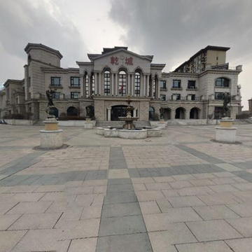 吉林省敦化市乾城一区傍晚全景