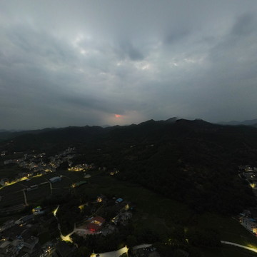 马路石坡360度夜景