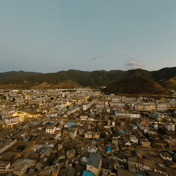 曲靖市会泽县主城区全景图