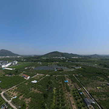 阳山100米河道清淤航拍图