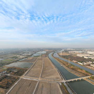 镇北二期生态沟航拍