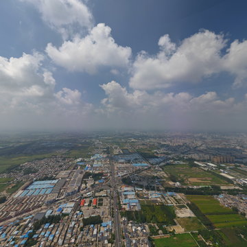 500米高空下的万里物流园