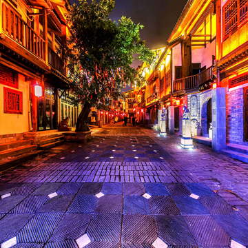 黄角垭古街夜景