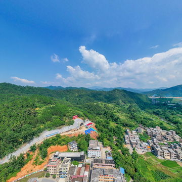 大江合河水库精神全景图