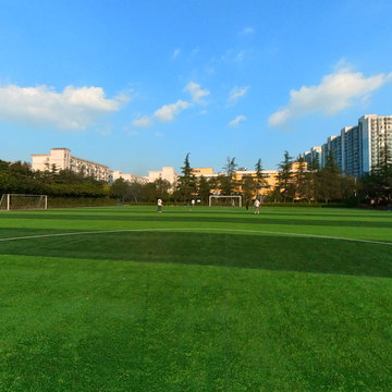 浙江传媒学院足球场-秋天傍晚