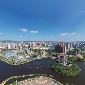 毕节七星关碧阳湖畔天鹅堡广场