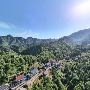 全景拍摄烟竹坳