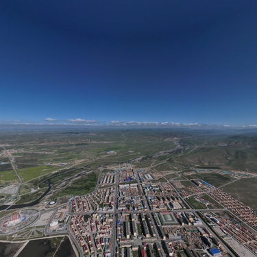 刚察县航拍全景