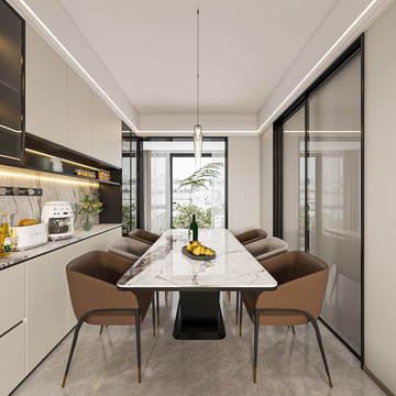 现代简约客餐厅