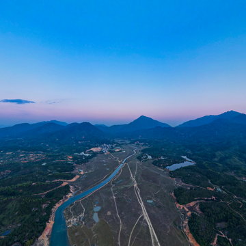 白盆珠水库-落日全景图