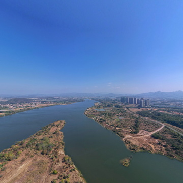 惠州东江横沙洲全景图