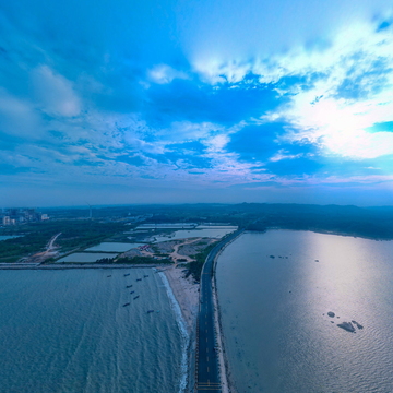 汕尾风车岛-连岛公路-全景图