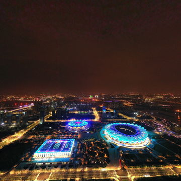 西安奥体中心夜景
