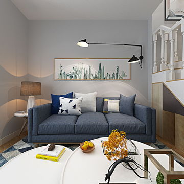 简约客厅全景图