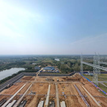 荆门1000kV变电站扩建工程施工现场