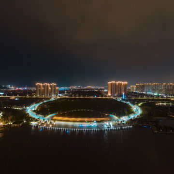 鳌江九叠河公园夜景