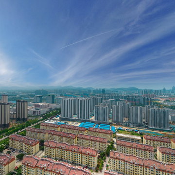 枣庄新城兴仁街道办事处航拍全景