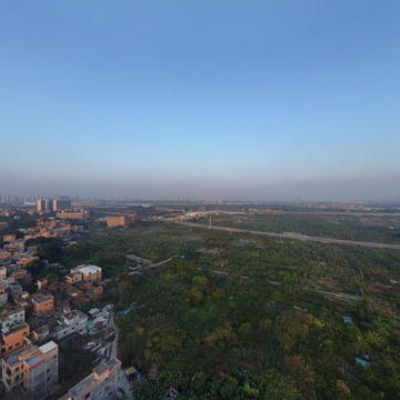 朝阳下的横沥村