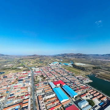 青岛市平度市旧店镇航拍全景