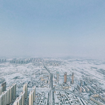 榆中雪后全景