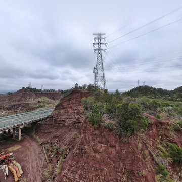 变电站大坟地全景图