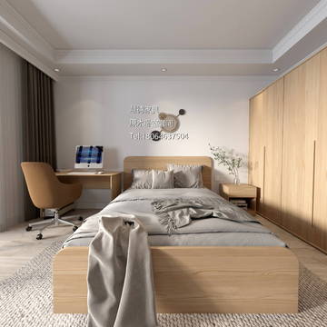 原木卧室样板间