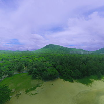 航拍海南最美石梅湾